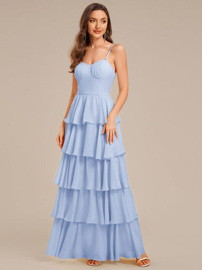 ever ROSALYN|Ruffled Chiffon Sleeveless Wedding Guest Dress