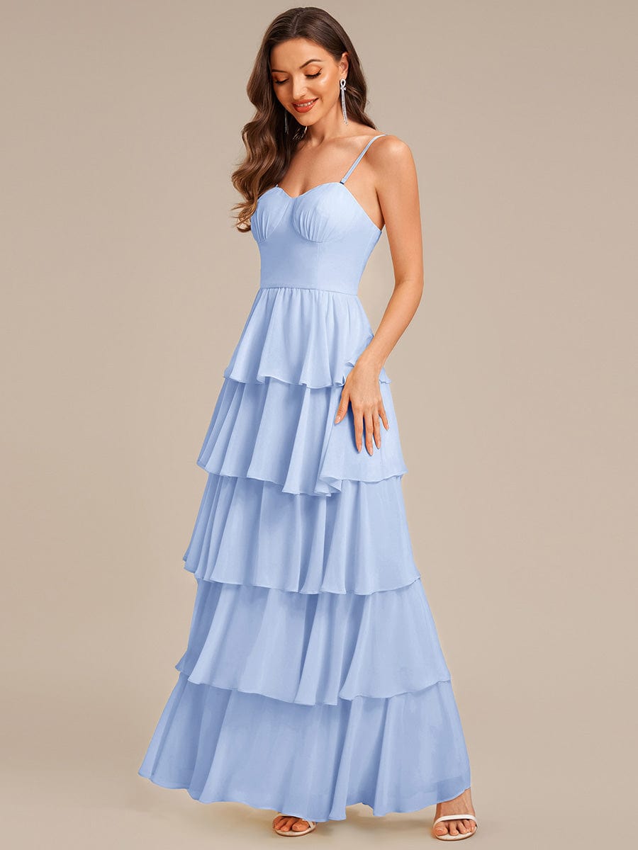 ever ROSALYN|Ruffled Chiffon Sleeveless Wedding Guest Dress