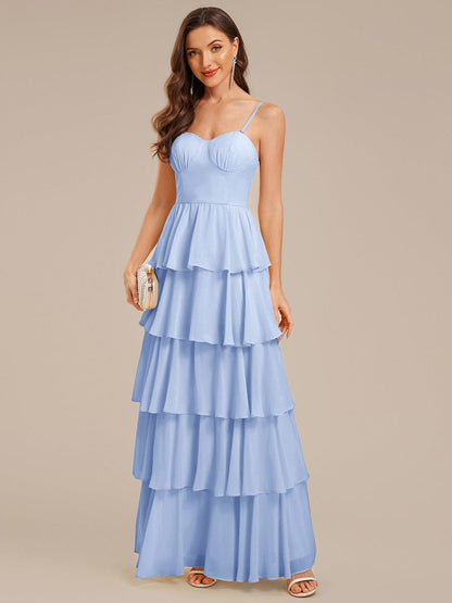 ever ROSALYN|Ruffled Chiffon Sleeveless Wedding Guest Dress