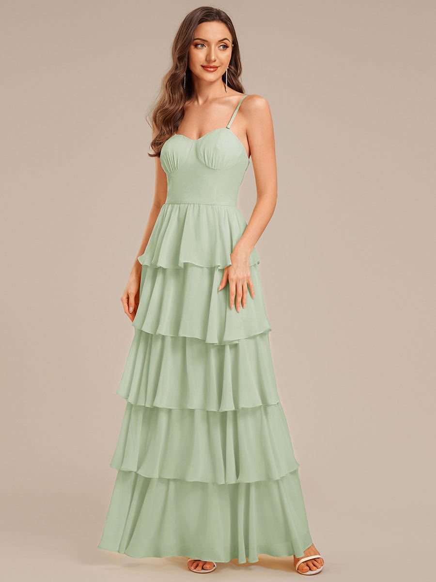 ever ROSALYN|Ruffled Chiffon Sleeveless Wedding Guest Dress