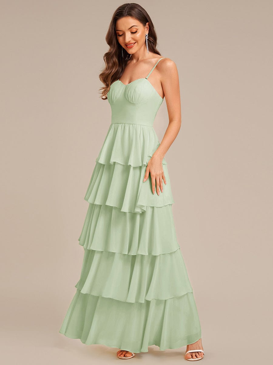 ever ROSALYN|Ruffled Chiffon Sleeveless Wedding Guest Dress