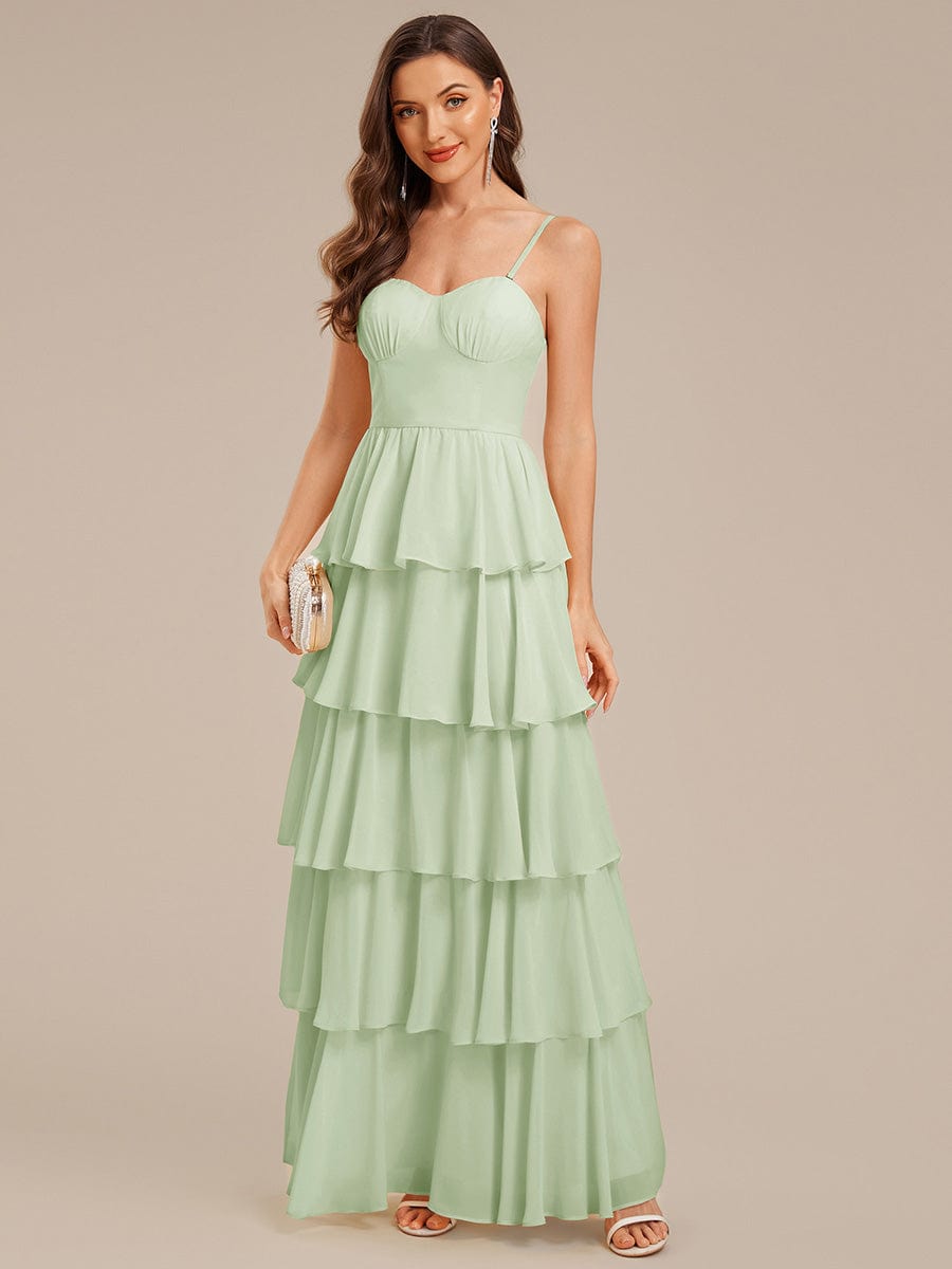 ever ROSALYN|Ruffled Chiffon Sleeveless Wedding Guest Dress