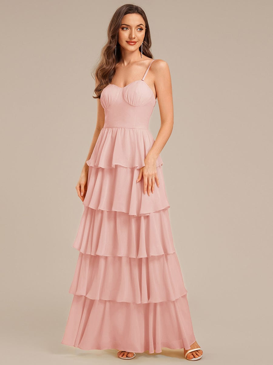 ever ROSALYN|Ruffled Chiffon Sleeveless Wedding Guest Dress