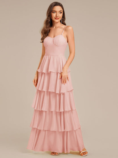 ever ROSALYN|Ruffled Chiffon Sleeveless Wedding Guest Dress