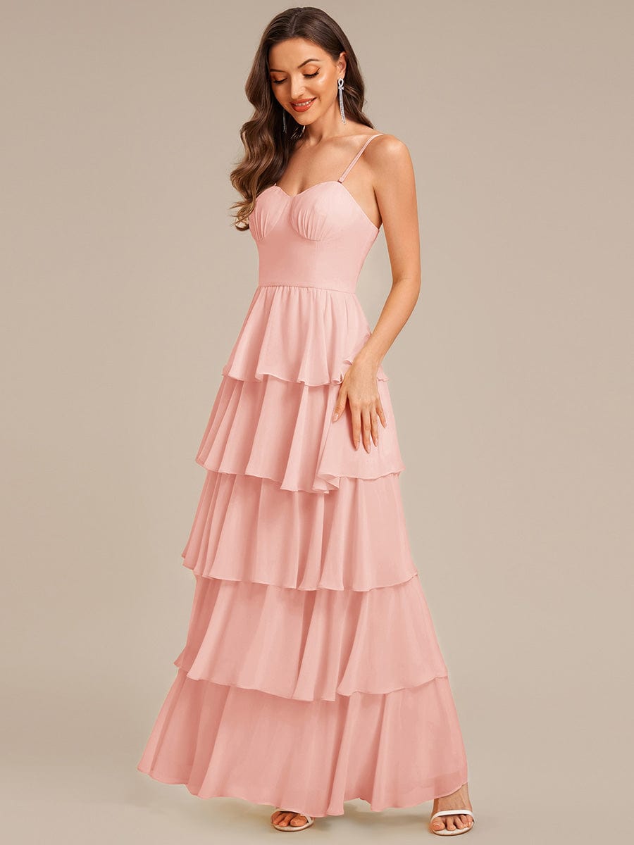 ever ROSALYN|Ruffled Chiffon Sleeveless Wedding Guest Dress