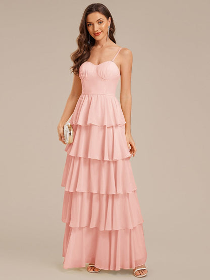 ever ROSALYN|Ruffled Chiffon Sleeveless Wedding Guest Dress