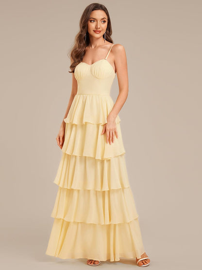 ever ROSALYN|Ruffled Chiffon Sleeveless Wedding Guest Dress