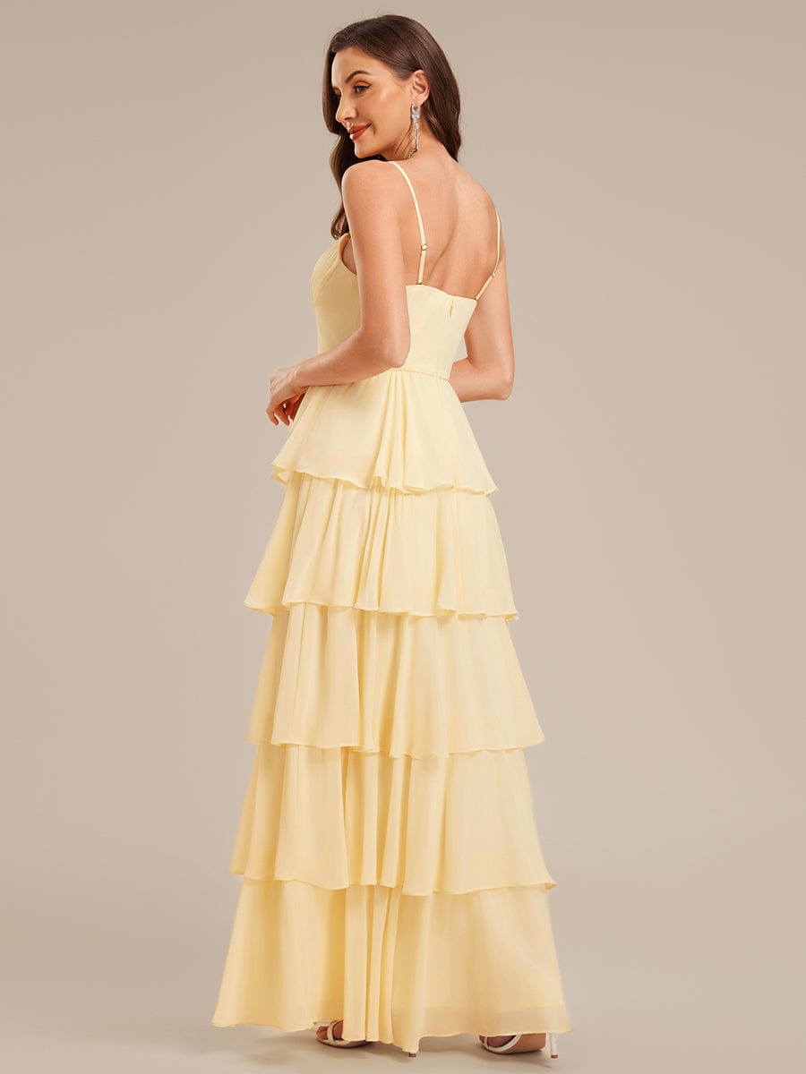 ever ROSALYN|Ruffled Chiffon Sleeveless Wedding Guest Dress