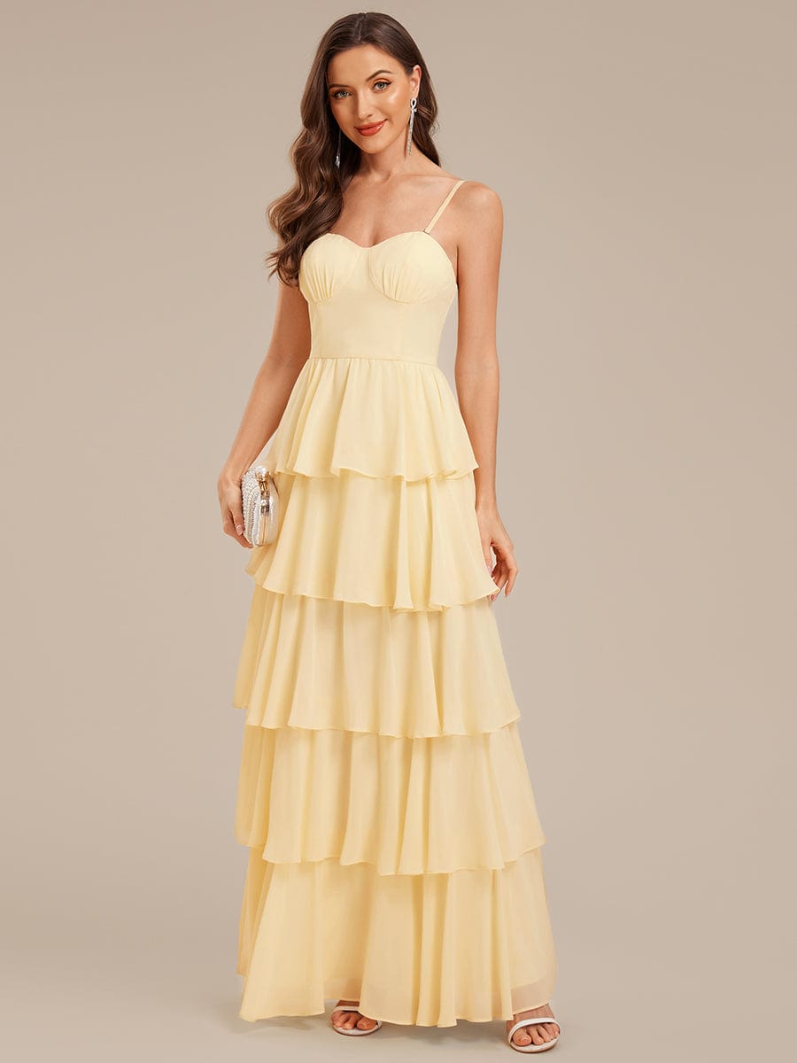 ever ROSALYN|Ruffled Chiffon Sleeveless Wedding Guest Dress