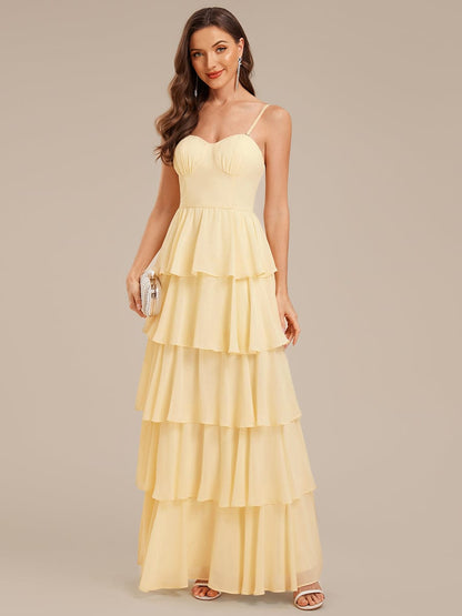ever ROSALYN|Ruffled Chiffon Sleeveless Wedding Guest Dress