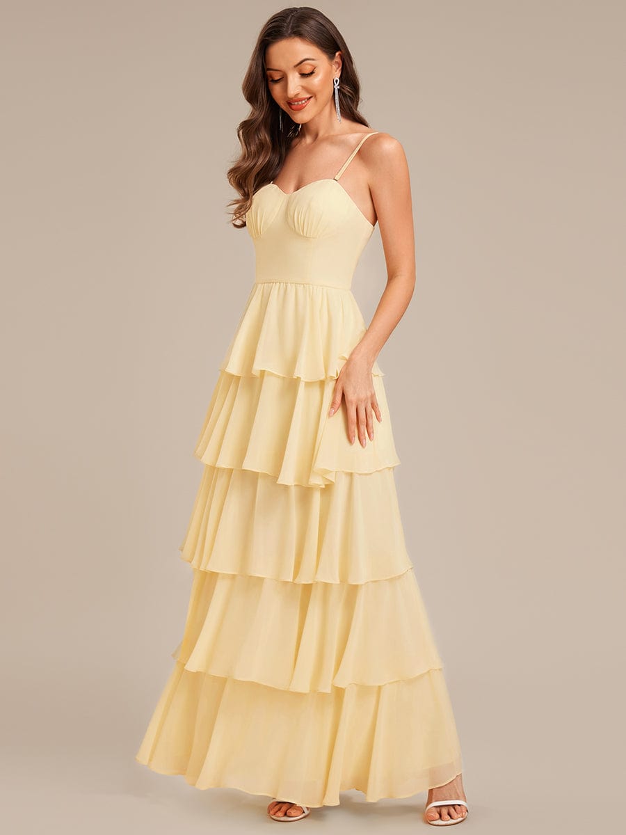 ever ROSALYN|Ruffled Chiffon Sleeveless Wedding Guest Dress
