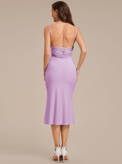 ever VIVARA|Backless Knit Sleeveless Wedding Guest Dress