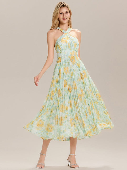 ever AURELIA|Cut-Out Chiffon Floral Wedding Guest Dress