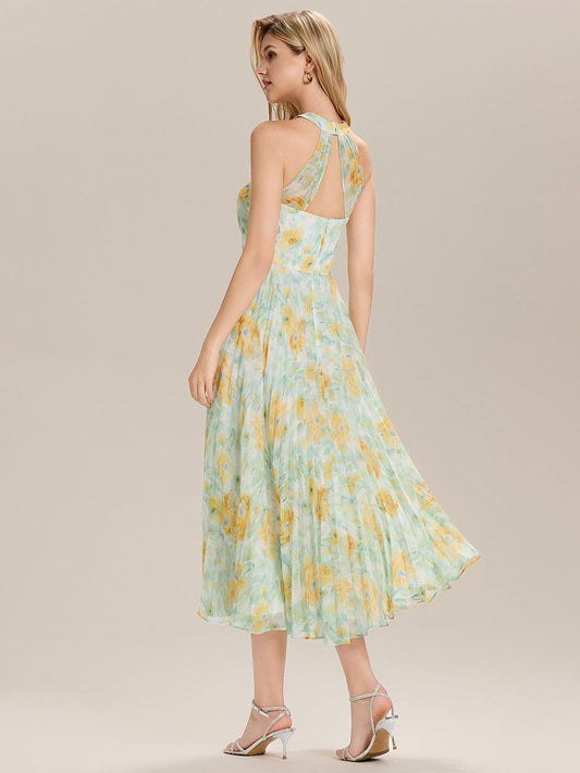ever AURELIA|Cut-Out Chiffon Floral Wedding Guest Dress