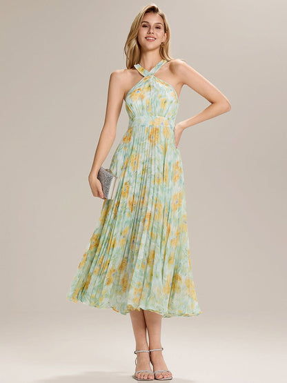 ever AURELIA|Cut-Out Chiffon Floral Wedding Guest Dress
