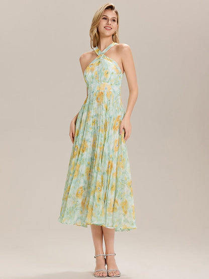 ever AURELIA|Cut-Out Chiffon Floral Wedding Guest Dress