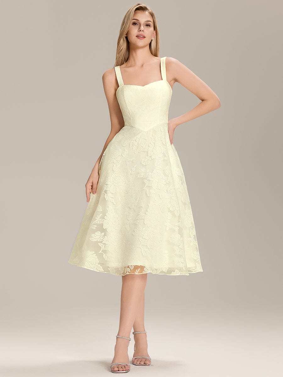 ever ELODIE|Floral Mesh Sleeveless A-Line Midi Dress