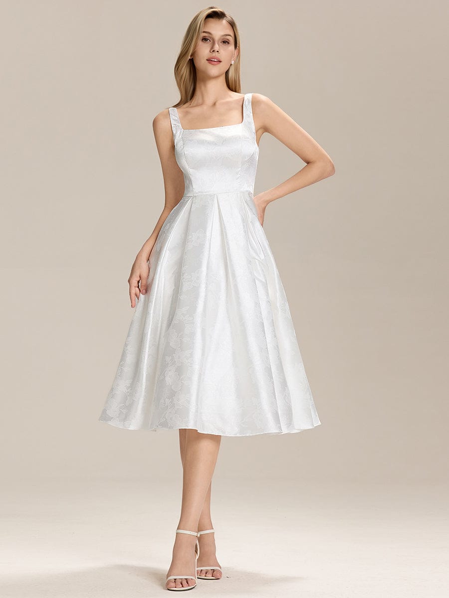 ever MIRELLE|Elegant Satin Sleeveless Midi Dress with Pockets
