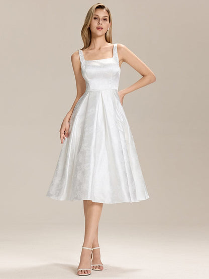 ever MIRELLE|Elegant Satin Sleeveless Midi Dress with Pockets