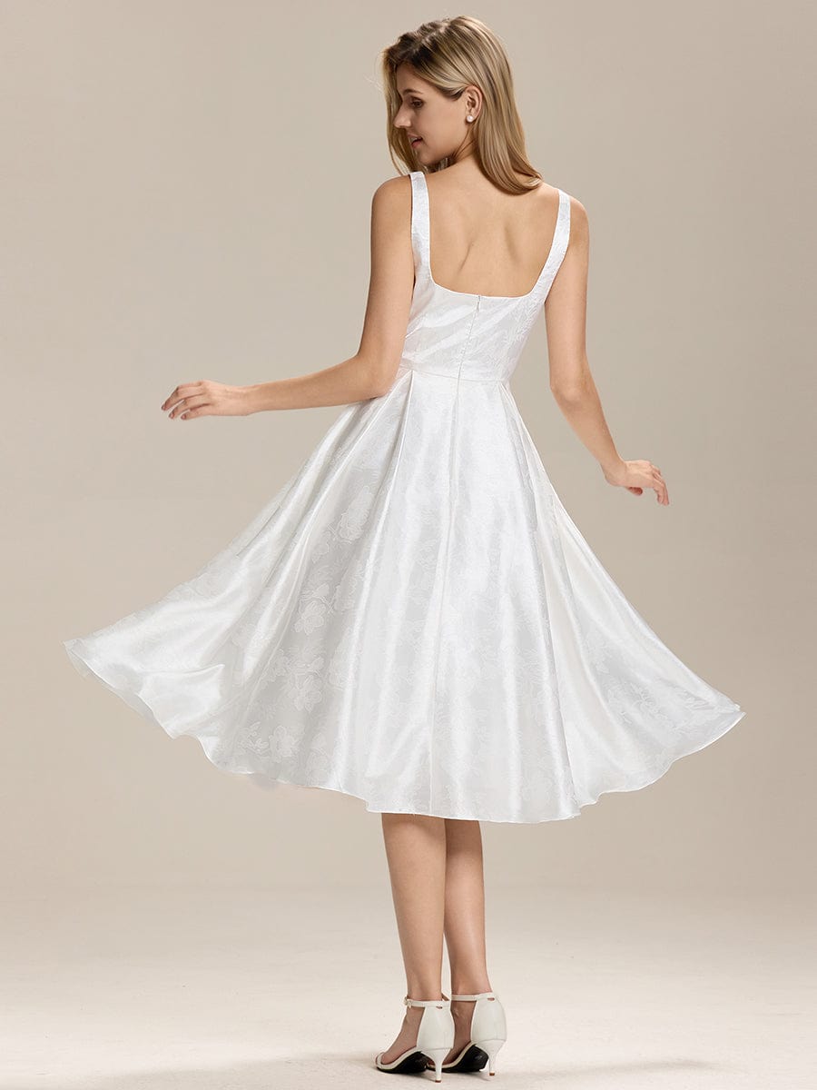 ever MIRELLE|Elegant Satin Sleeveless Midi Dress with Pockets