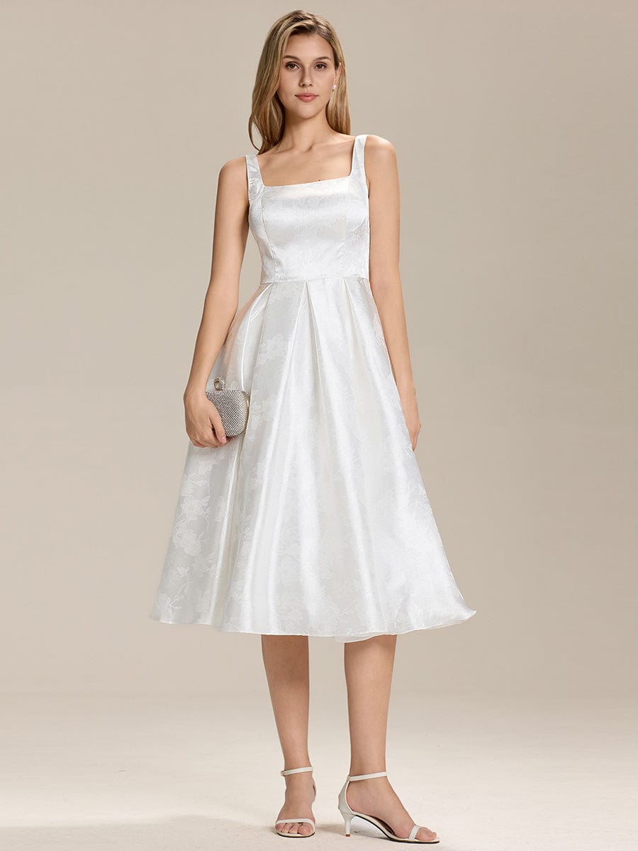 ever MIRELLE|Elegant Satin Sleeveless Midi Dress with Pockets
