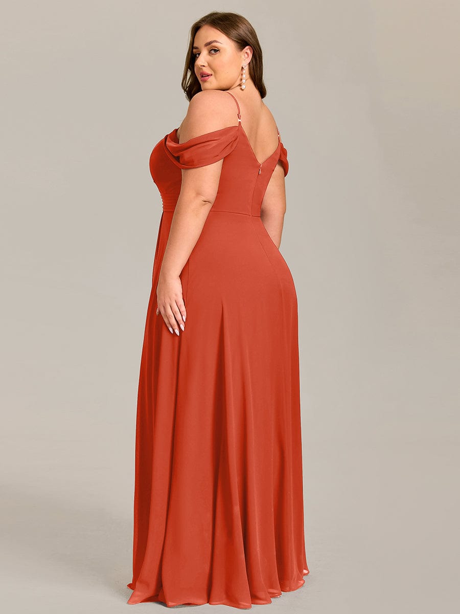 ever LIANNE|Spaghetti Strap V-Neck Pleated A-Line Bridesmaid Dress