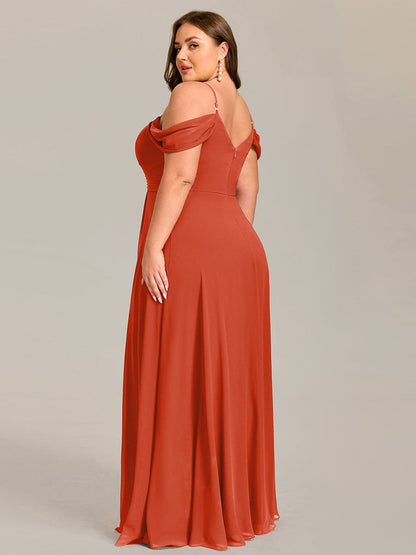 ever LIANNE|Spaghetti Strap V-Neck Pleated A-Line Bridesmaid Dress