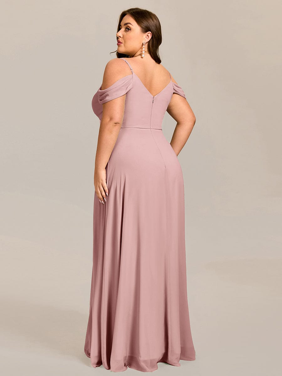 ever LIANNE|Spaghetti Strap V-Neck Pleated A-Line Bridesmaid Dress