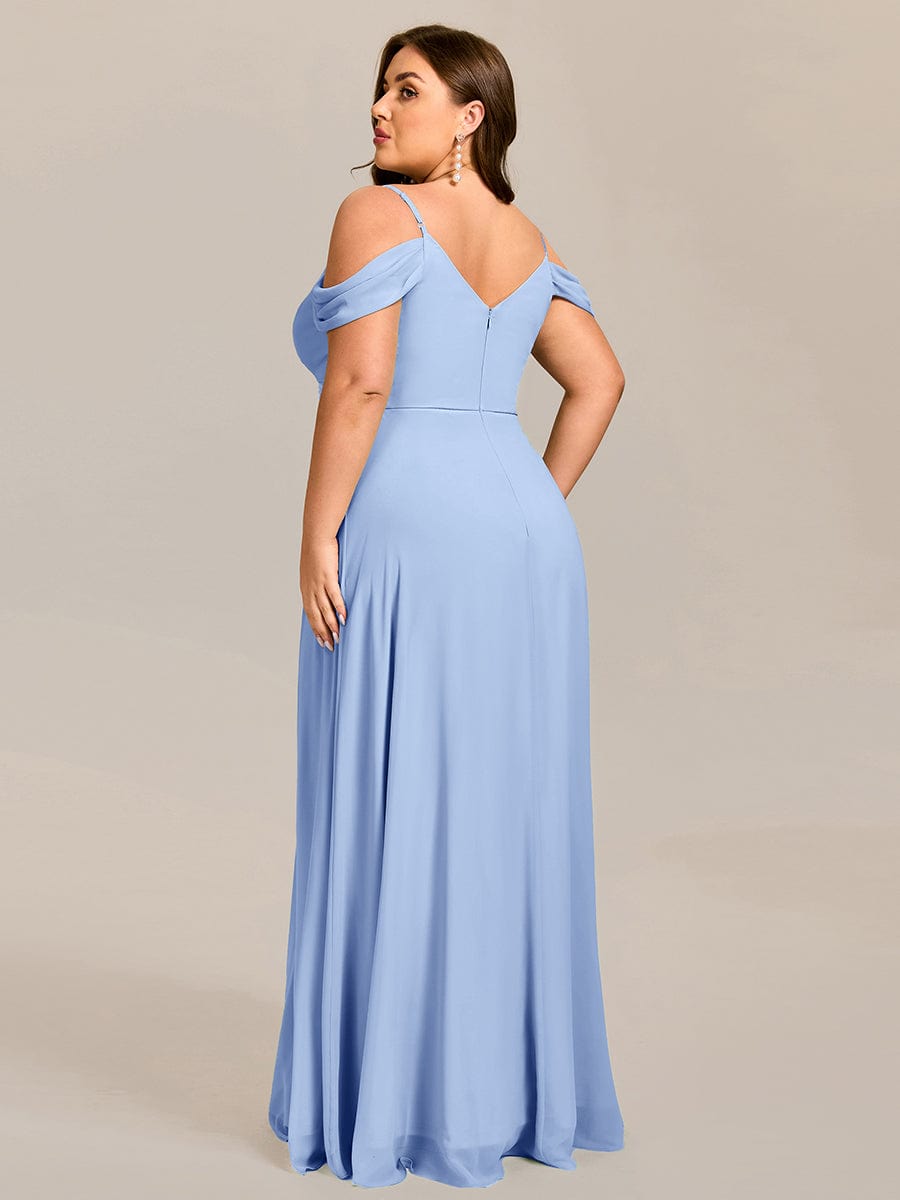 ever LIANNE|Spaghetti Strap V-Neck Pleated A-Line Bridesmaid Dress