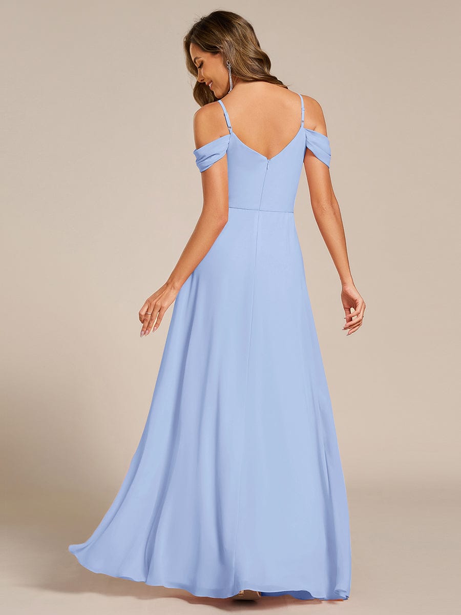 ever LIANNE|Spaghetti Strap V-Neck Pleated A-Line Bridesmaid Dress