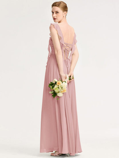 ever LUNARA|Flowing Ribbon Chiffon Bridesmaid dress
