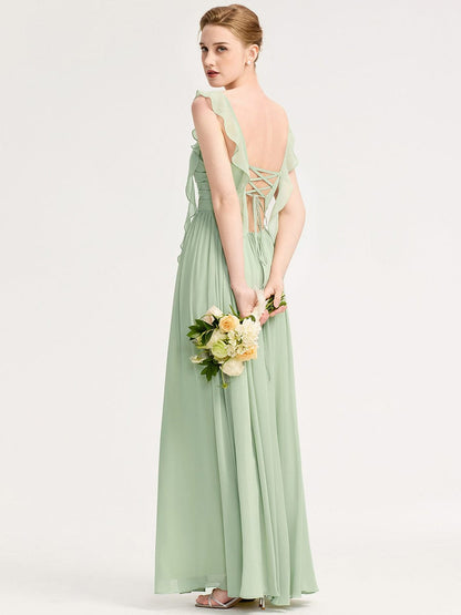 ever LUNARA|Flowing Ribbon Chiffon Bridesmaid dress