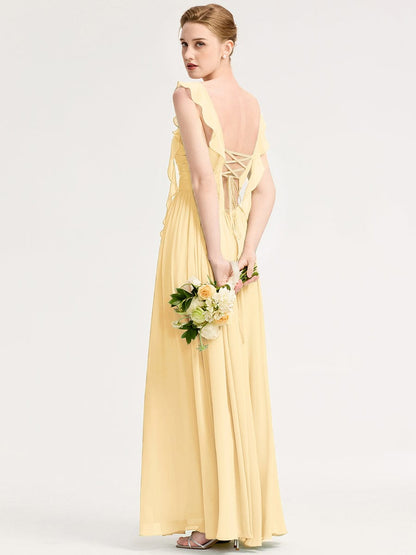 ever LUNARA|Flowing Ribbon Chiffon Bridesmaid dress
