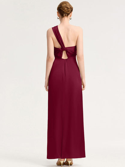 ever RAVINA|Twist Knot Satin Mermaid Bridesmaid dress