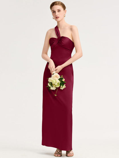 ever RAVINA|Twist Knot Satin Mermaid Bridesmaid dress