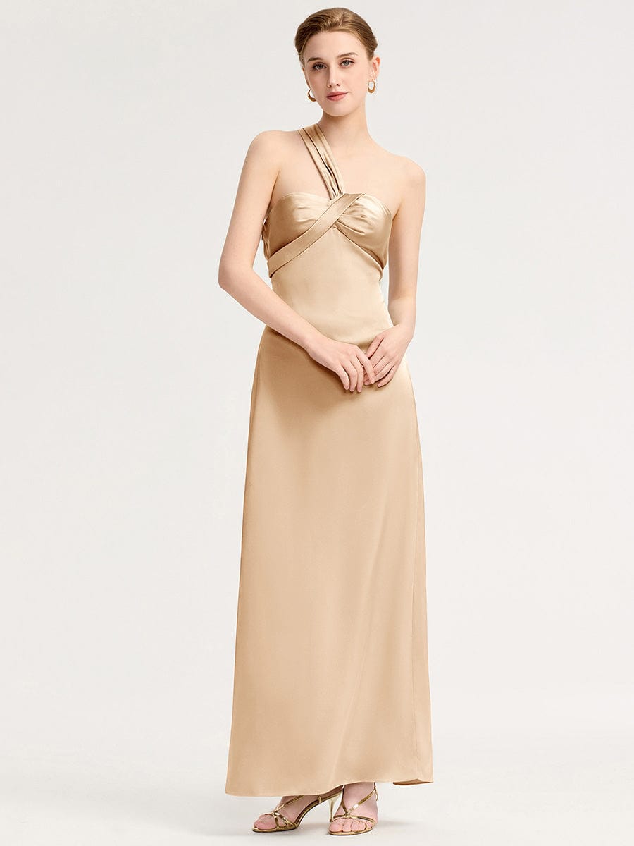 ever RAVINA|Twist Knot Satin Mermaid Bridesmaid dress