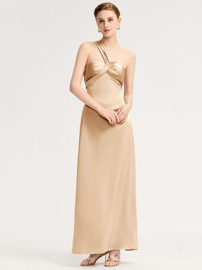 ever RAVINA|Twist Knot Satin Mermaid Bridesmaid dress