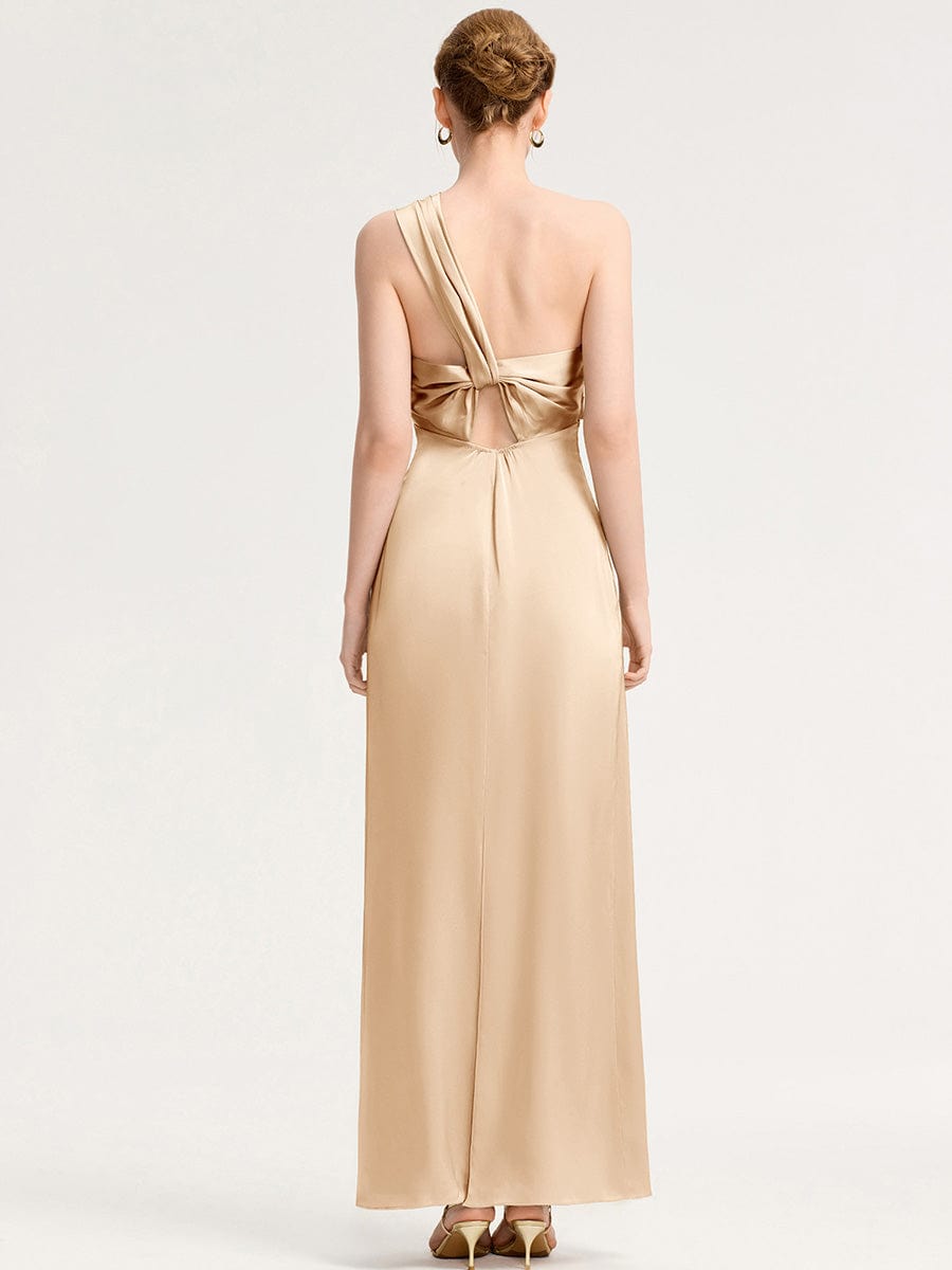 ever RAVINA|Twist Knot Satin Mermaid Bridesmaid dress