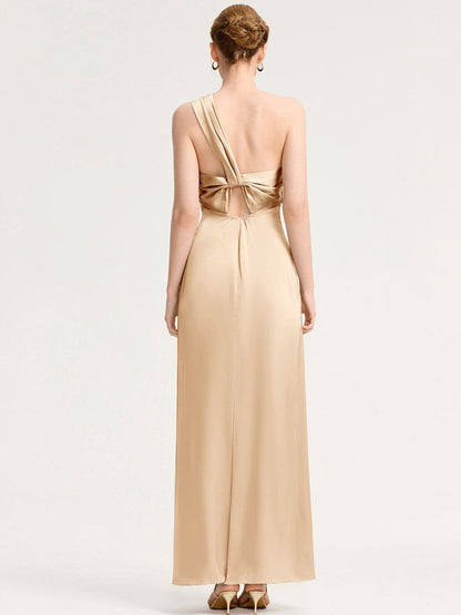 ever RAVINA|Twist Knot Satin Mermaid Bridesmaid dress