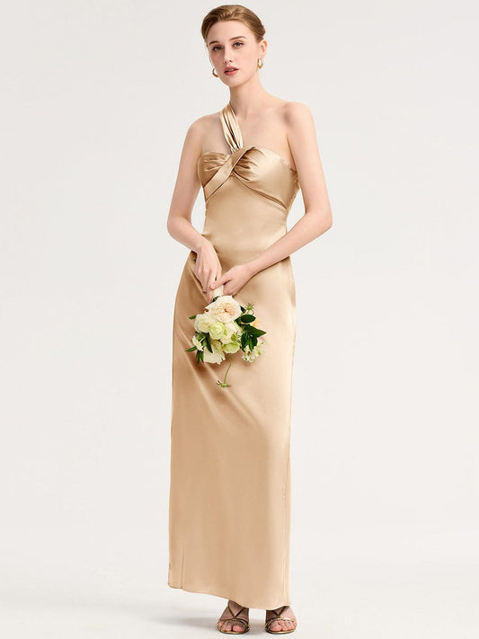 ever RAVINA|Twist Knot Satin Mermaid Bridesmaid dress
