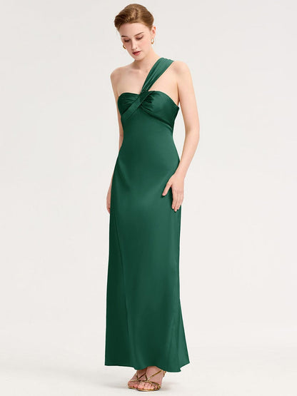 ever RAVINA|Twist Knot Satin Mermaid Bridesmaid dress