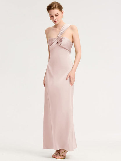 ever RAVINA|Twist Knot Satin Mermaid Bridesmaid dress