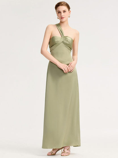ever RAVINA|Twist Knot Satin Mermaid Bridesmaid dress