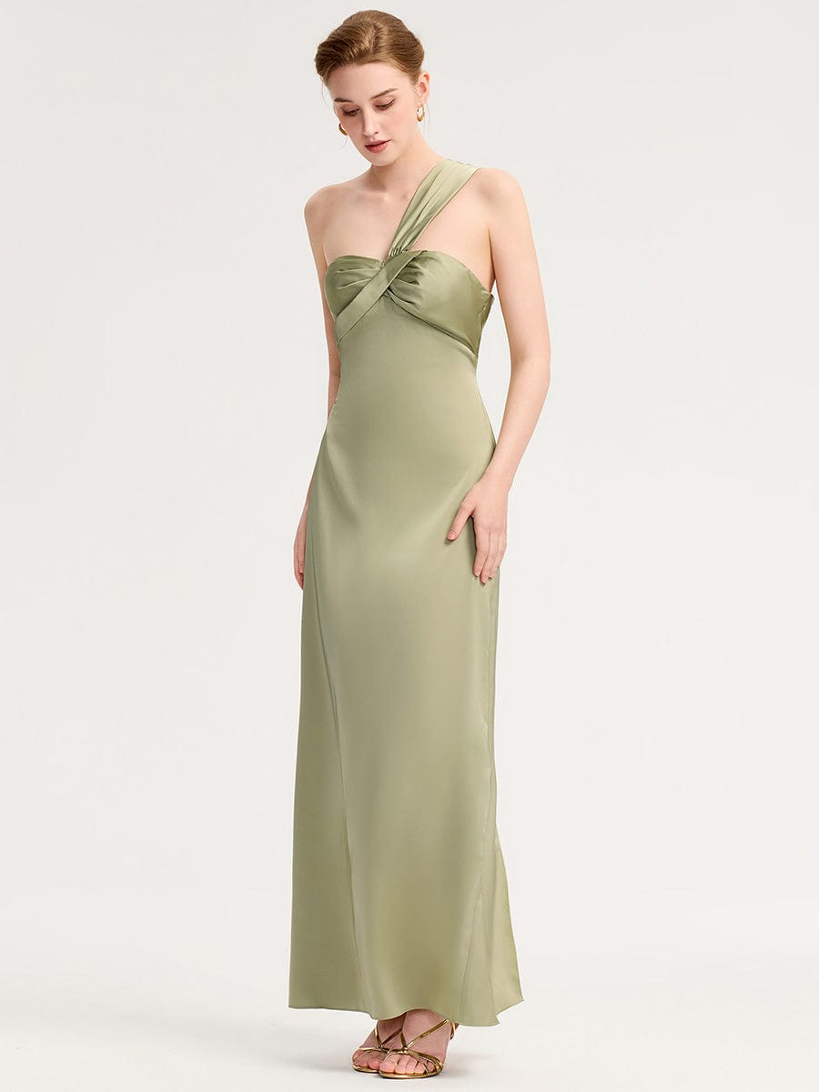 ever RAVINA|Twist Knot Satin Mermaid Bridesmaid dress