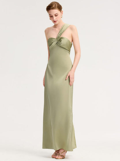 ever RAVINA|Twist Knot Satin Mermaid Bridesmaid dress
