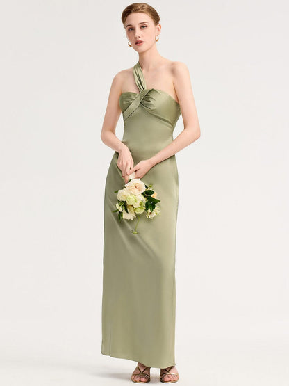 ever RAVINA|Twist Knot Satin Mermaid Bridesmaid dress