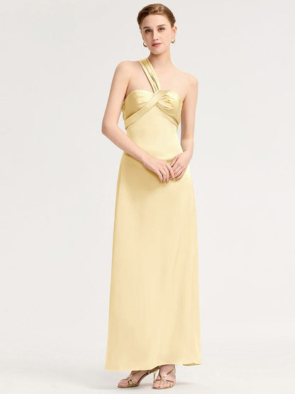 ever RAVINA|Twist Knot Satin Mermaid Bridesmaid dress