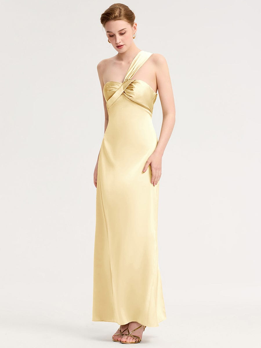 ever RAVINA|Twist Knot Satin Mermaid Bridesmaid dress