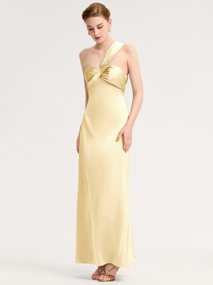 ever RAVINA|Twist Knot Satin Mermaid Bridesmaid dress