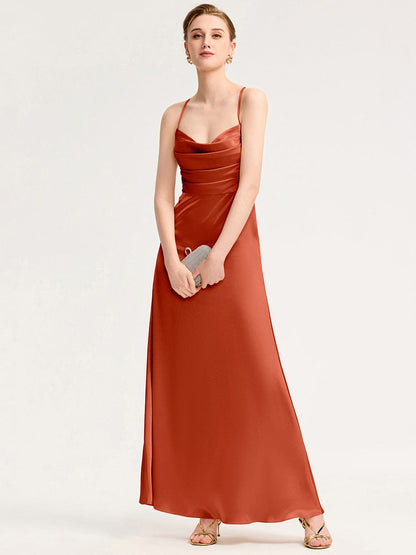 ever SERIVA|Backless Satin Bridesmaid dress